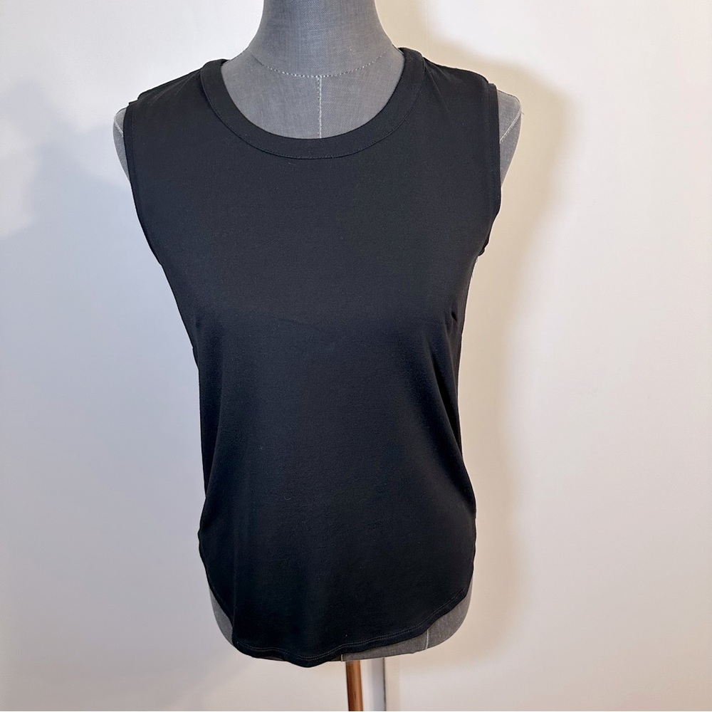 Of Mercer Black Elizabeth Top Blouse Sleeveless Work Shell